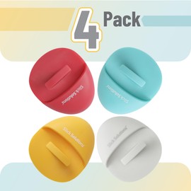Slick- Silicone Facial Cleansing Brush, 4 Pack, Silicone Face Scrubber Exfoliator, Face Exfoliator Scrubber, Facial Scrubber for Face Cleanser Brush, Exfoliating Face Scrubber, Face Brush