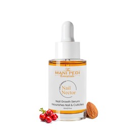 THE MANI PEDI ESSENTIALS Nail Growth Serum. Natural blend of Rosehip, Jojoba, Almond & Rice Bran Oils. Promotes Stronger & Longer Nails with Nourished Cuticles - 1 Fl Oz