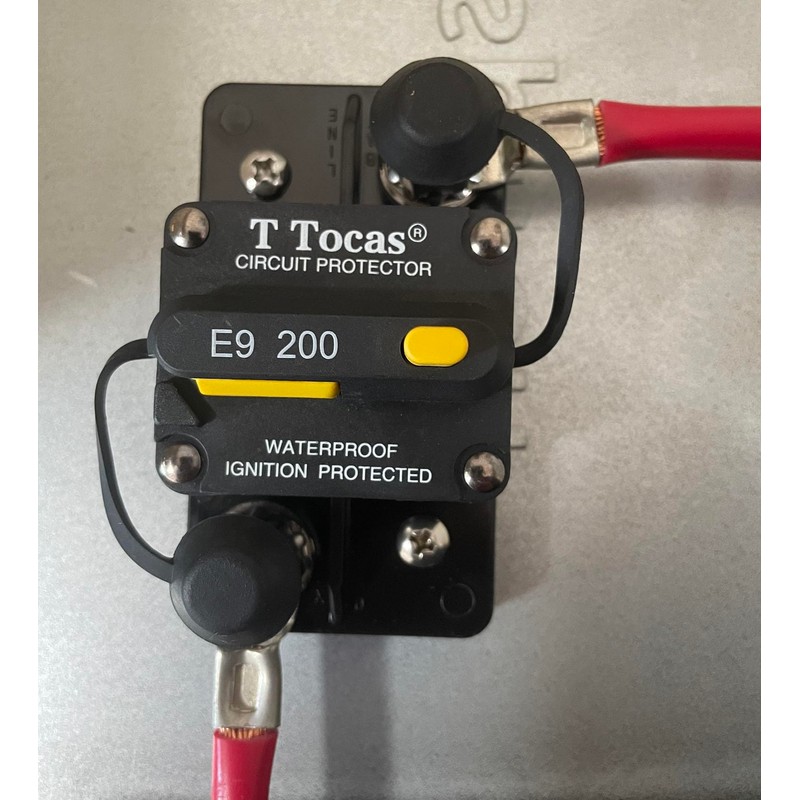 T Tocas E9 3/8" Studs 200 Amp Circuit Breaker with