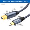 TAISUSAN USB C Printer Cable 25ft, USB B to USB