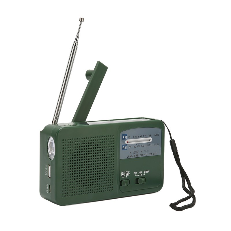 Solar Hand Crank Radio Multifunction Portable Rechargeable Emergency Radio with