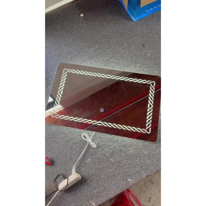 Espejo Rectangular de Baño con Luz LED Táctil, 3 Tonos