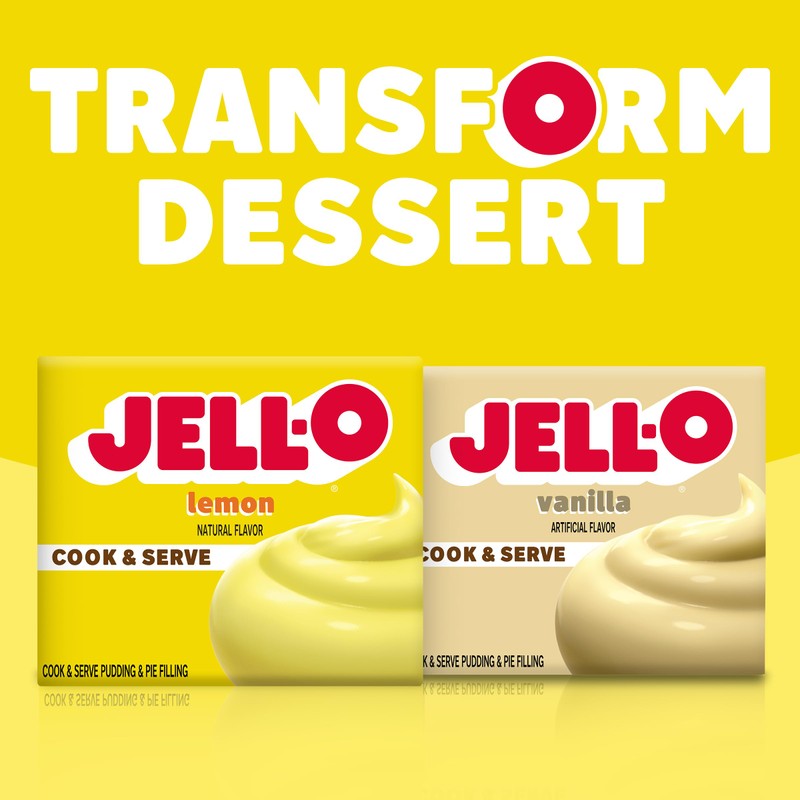 Jell-O Cook & Serve Pudding & Pie Filling Mix, Lemon