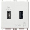 VIMAR 14295.AC USB Power Supply 5V 3A for Electronic Devices,