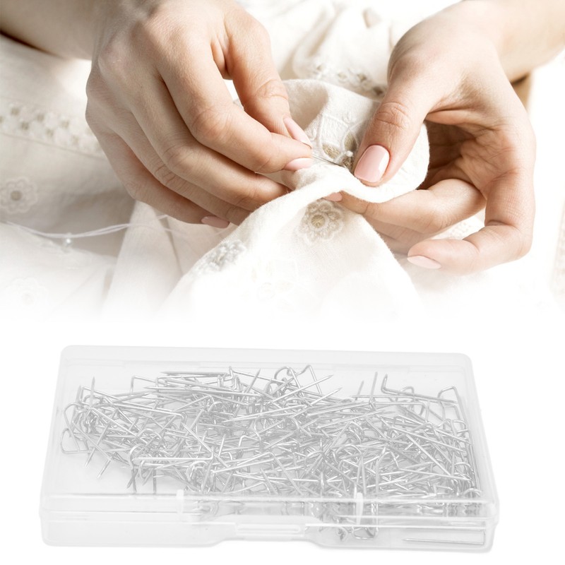 200Pcs Fork Pins U Shaped Stainless Steel Sturdy Durable Wide