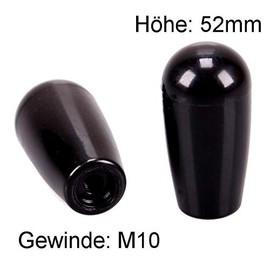 TRUCK DUCK® Universal Replacement Knob Taper Handle 52 mm with M10 Internal Thread Plastic Ball Cone Screw Handle Round Lever Switch Car Truck