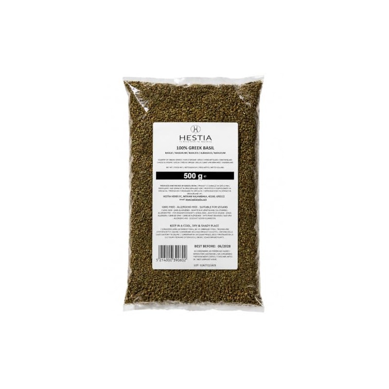 Hestia Herbs Basilico Greco Essiccato, 500g