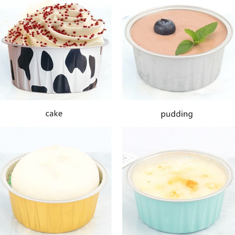 Cupcake Baking Cups with Lids 50 Pack 4.5oz Muffin Cases