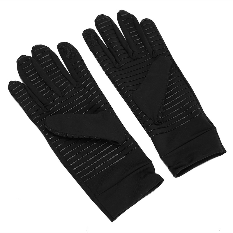 1 Pair of Copper Compression Arthritis Gloves Touches Screen Full