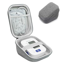 Funda de transporte para monitor de presión arterial inalámbrico Omron 5 Series OMRON BP5250  BP5000 BP5150 BP5100, bolsillo de malla para baterías y 