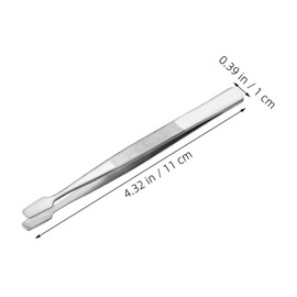 Ipetboom 4pcs Philately Stamp Tweezers Precision Tweezers for Stamp Collecting Flat Tips