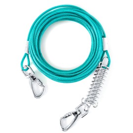 Tie Out Cable for Dogs, 80FT Dog Leads for Yard Chew Proof, Heavy Duty Dog Tie Out Cable for Large Dogs Up to 125lbs, Durable Dog Runner for Yard or Camping