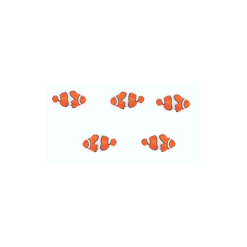 Set of 12 mini clownfish models