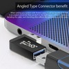 HENGBIRD USB 3.0 Angled Connector 90 Degree, USB Angle Plug