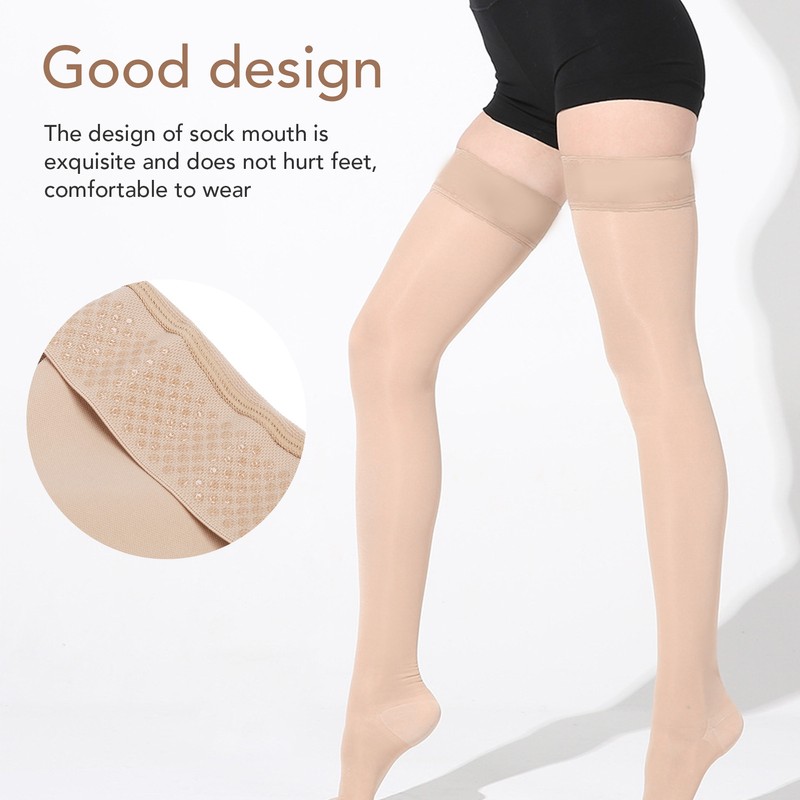 23 to 32mmHg Compression Stockings Open Toe Thigh High Graduated