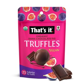That's it Organic Dark Chocolate & Fig Truffles. 100% Plant-Based, Vegan, Gluten-Free, All Natural, 23 Calories per Truffle (3 Pack)
