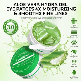 LANBENA LANBENA Aloe Vera Under Eye Patches for Puffy Eyes and Dark Circles Collagen Eye Gels Mask - Skin Treatment Pads Hydration and Skin Elasticity-30 Pairs