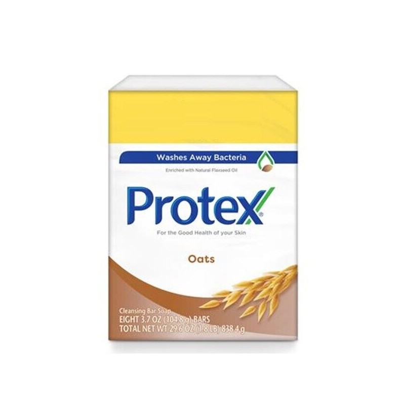 Protex (8 Bars 3.7 oz) PROTEX OATS ANTIBACTERIAL SOAP BAR
