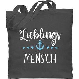 Shirtracer - Cotton Bag - Bags - Favourite Person - Heart Man Gifts Best Friend Valentine's Day Men Gift Mum, 1 Dark Grey