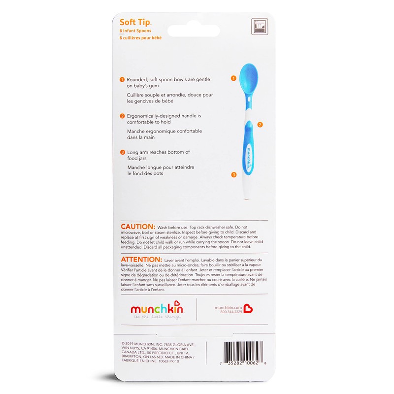 Munchkin® Soft Tip™ Infant Spoons, 6 Pack
