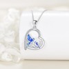 DAYLINLOVE Blue Jay Necklace 925 Sterling Silver Blue Jay Pendant