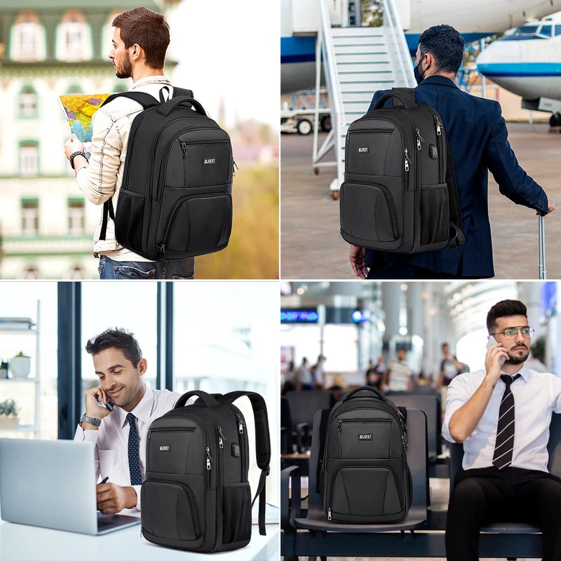 RJEU School Backpack for Teen Boys,15.6 Inch Anti Theft Laptop