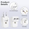 Replacement Plug 2 Prong, Extension Cord Replacement Male Power Plug,