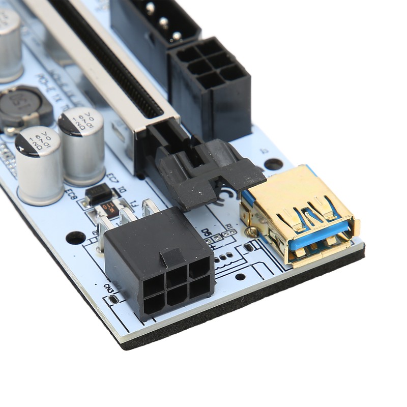 PCIE Riser Card 8 Firm Capacitors Strong Anti Interference GPU