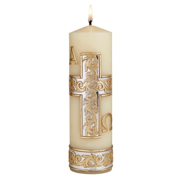 CB Church Supply Devotional Candles Hand Decorated Family Prayer Candle