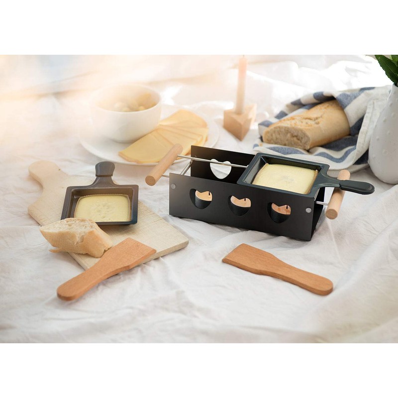 Rosenstein & Söhne Raclette without electricity: set of 4 tea
