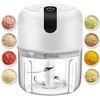 White 3 CUP Electric mini garlic crusher, USB rechargeable portable