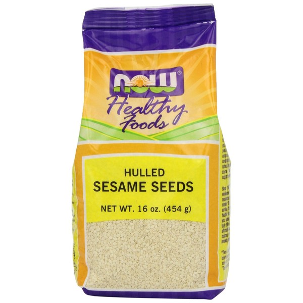 NOW Foods Sesame Seed Hulled, 16-Ounce (Pack of 6)
