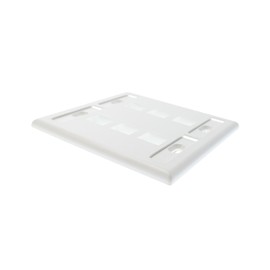 Leviton 42080-6WP 6-Port Dual Gang QuickPort Wallplate with ID Windows, White