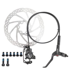 ENGWE MTB Bike Disc Brake Set, Aluminum Alloy Hydraulic Disc Brake for Mountain Bike, Road Bike, Bicycle Brakes levers with Fixing Screws (Left Rear+1PCS 160mm Rotor, Rear1400mm)