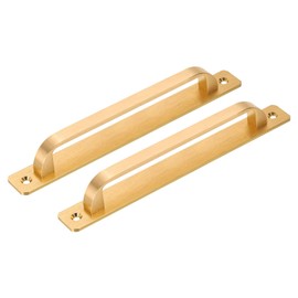 sourcing map 2 Pcs Barn Door Handle, 8.35 Inch Door Pull Handles, Patio Gate Handle for Cabinet Garage Sliding Door Closet Drawer Shed, Gold