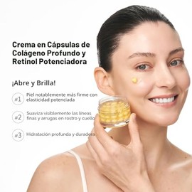 SUNGBOON EDITOR Crema de cápsulas de retinol de colágeno profundo, para líneas finas y piel seca, espículas blancas + colágeno + retinol, cuidado de l