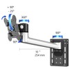 Cotytech VESA Mount for Slatwall w/Quick Release Single Arm