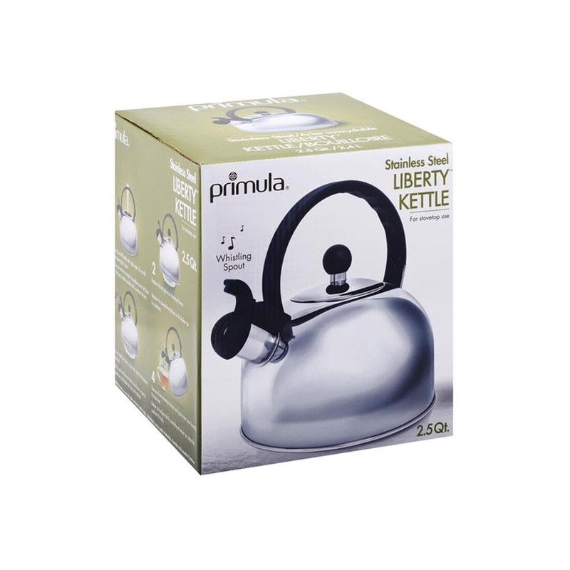 Primula Stainless Steel 2.5 qt. Whistling Stovetop Tea Kettle (PTK-6525)