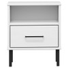 TREATLIFE HOME Maximize Storage with White Bedside Cabinet, Solid Pine