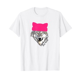 Feminist Resist Stay Nasty Pink Pussyhat Wolf T-Shirt