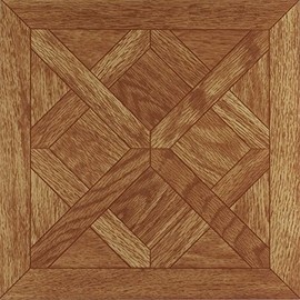 Diamonds Dark Oak Vinyl Floor Tiles Self Stick Peek Flooring 12'' x 12'' 1-Pack (20 Pieces)