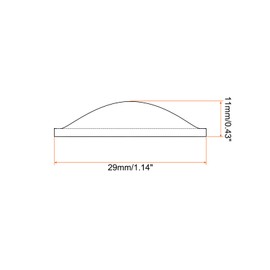 PATIKIL Diameter 29mm Height 11mm Flat Convex Lens, 10 Pcs Acrylic LED Optical Convex Condenser Lens for LED Flashlight Bike Head Lamp, Transparent