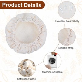 5 fundas para tarros de masa fermentada, reutilizables para principiantes de masa fermentada, cubiertas de lino y tela elástica transpirable, tapa de recipiente de fermentación para tarros de masón de