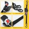 2 Pack Retractable Ratchet Straps 1 Inch x 10ft Bolt-on