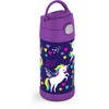355ml FUNtainer® Vacuum Insulated Drink Bottle - Purple Unicorn