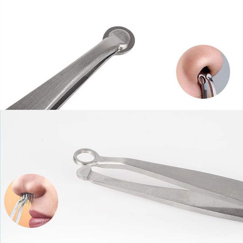 roseoheart 男女兼用 鼻毛カッター リングヘッド鼻毛トリマー リングヘッド鼻毛ピンセット 男性用鼻毛カッター 鼻毛トリマー 鼻毛リングカッター トリミングカッター 枝毛切り