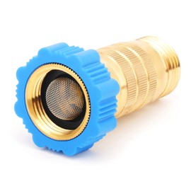 CircleCord RV Hi-Flow Water Pressure Regulator 50-55 psi, 3/4 Inch Thread Lead-Free Brass Inline Water Pressure Reducer for Camper, Trailer, RV Plumbing System