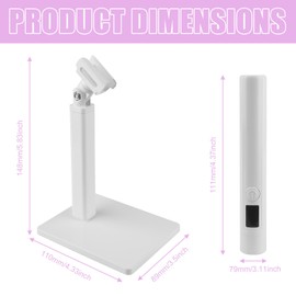 Mini UV Lampe für Gelnägel: Minicure UV Lampe für Nägel, Tragbare UV Nagellampe mit Ständer, 3W UV Led Lampe für Gelnägel, 20s/60s Timing-Modi, USB-Aufladung, Klein LED Nagellack Trocknergerät