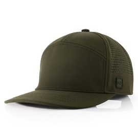 CHOK.LIDS Cooling Trucker Hat Performance Cooling Mesh Back Flat Bill Hat Waterproof Dry Baseball Cap Fitted Hats for Men (Army Green)