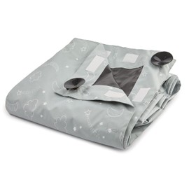 Snooze PortaBlind, Portable Kids Baby Blackout Curtain Blind in Grey (130 x 180 x 0.5 cm)